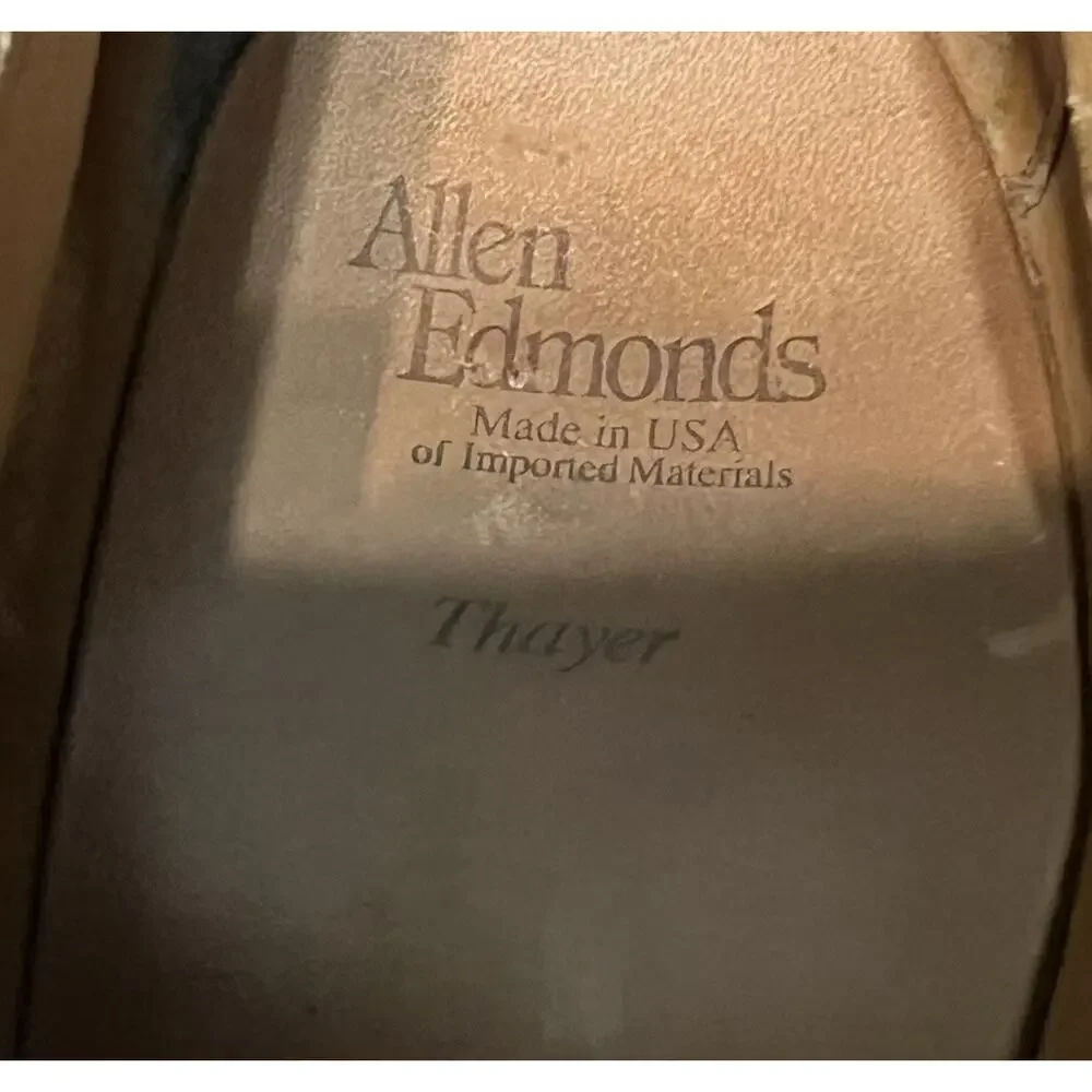 Allen Edmonds Thayer Mens Sz 11.5 D Brown USA Dress Shoes Buckle